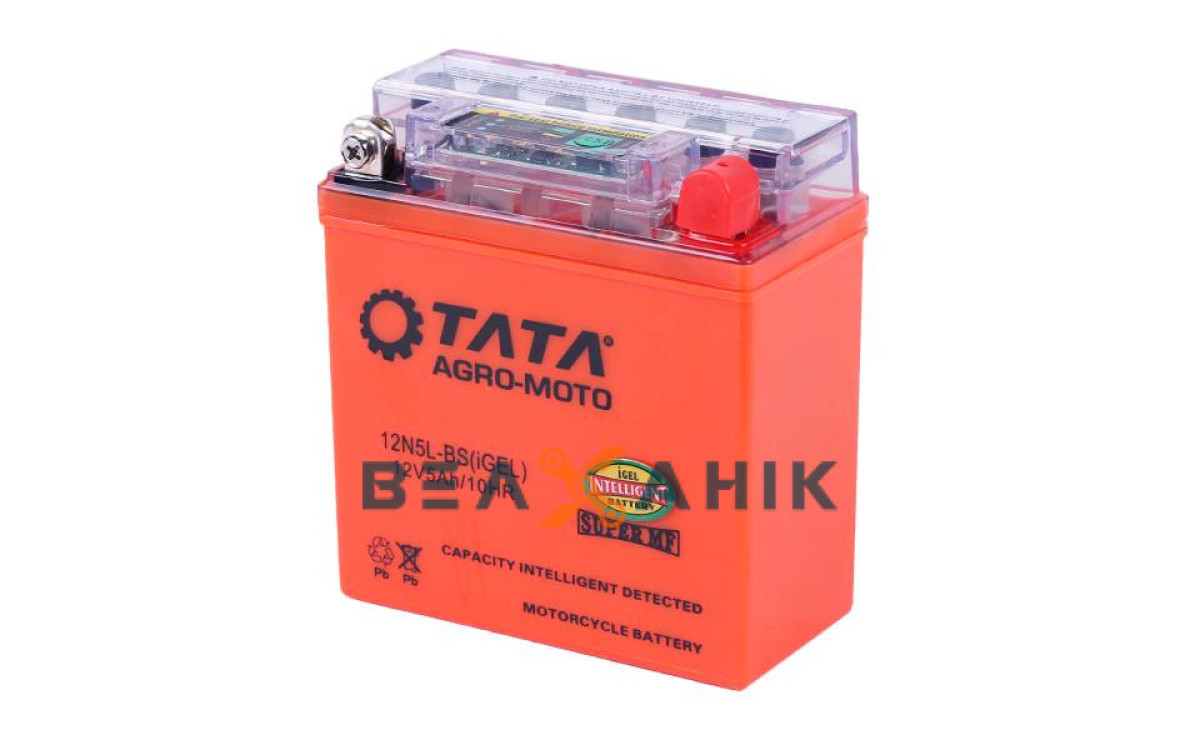 Акумулятор гелевий 5Ah OUTDO Active 5АH-YTX12N5-3B 120х61х129 мм з індикатором