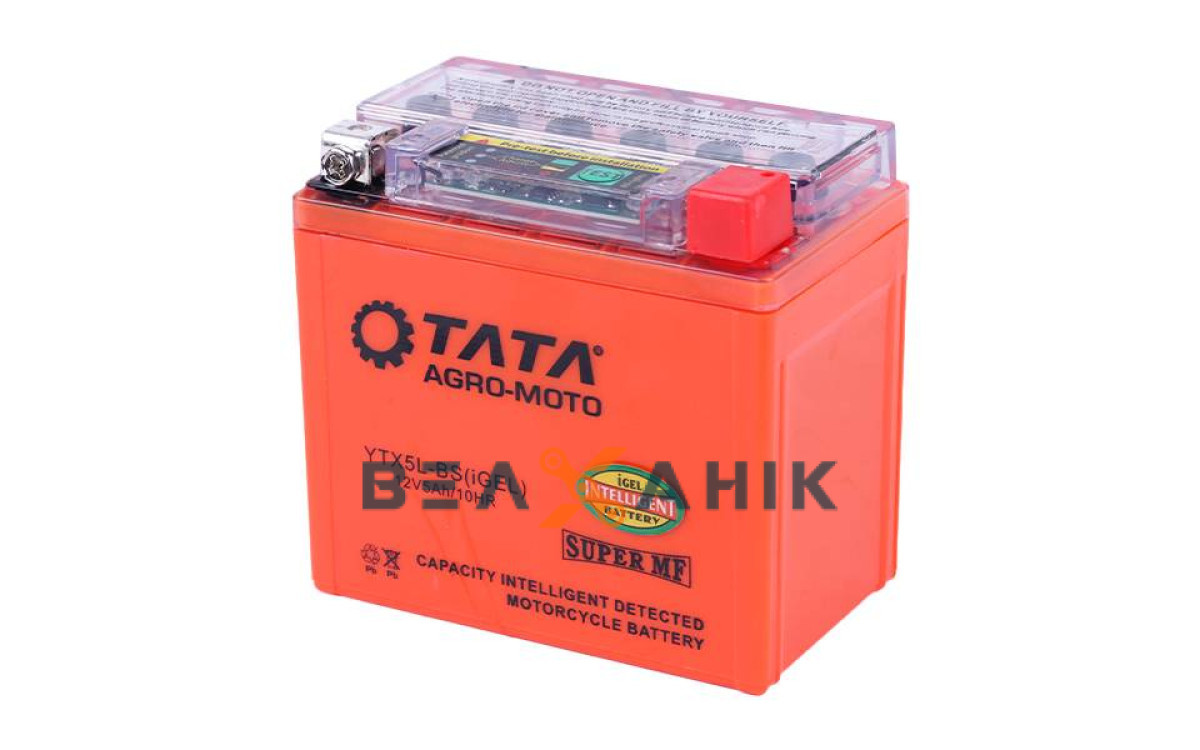 Акумулятор гелевий 5Ah OUTDO 5АH-YTX5L-BS 114х70х106 мм з індикатором