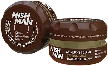 Бальзам для бороди та вусів Nishman Beard & Mustache Styling Balm Travel Size 30мл