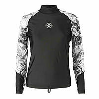 Теніска сонцезахисна Aqualung RASH GUARD AQUA B/W довгий рукав жіночий L (CL1970109L)