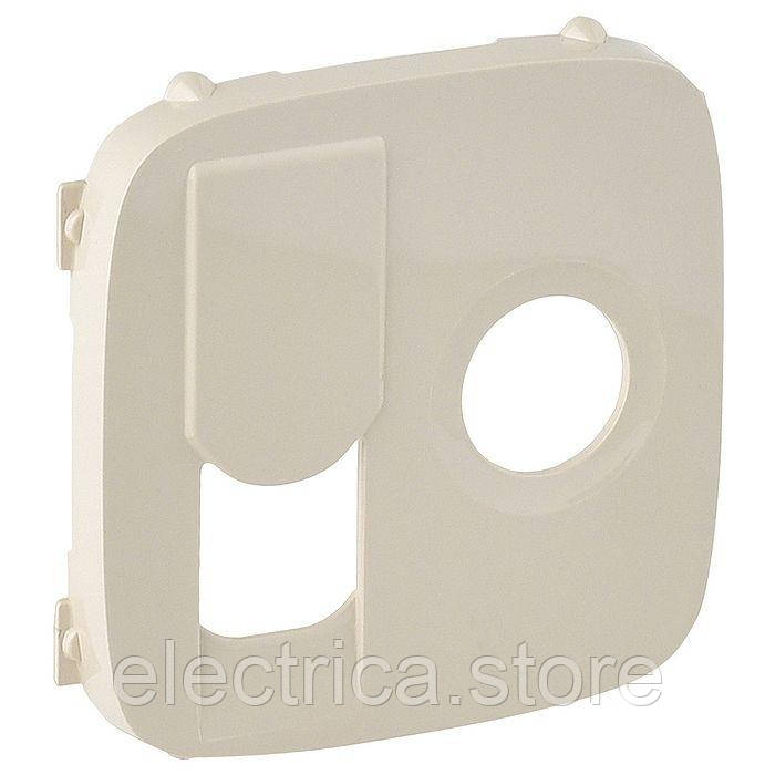 Накладка TV + RG45 розетки Valena ALLURE слонова кістка 754836, фото 1
