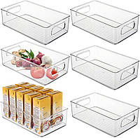 Органайзеры пластиковые в холодильник Vtopmart Plastic Storage Bins-6 шт. 25 x 15 x 7.5 см, Контейнеры
