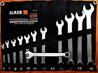 Набор ключей Black 6-22мм Cr-V рожково-накидных 12 предметов (16003) z113-2024