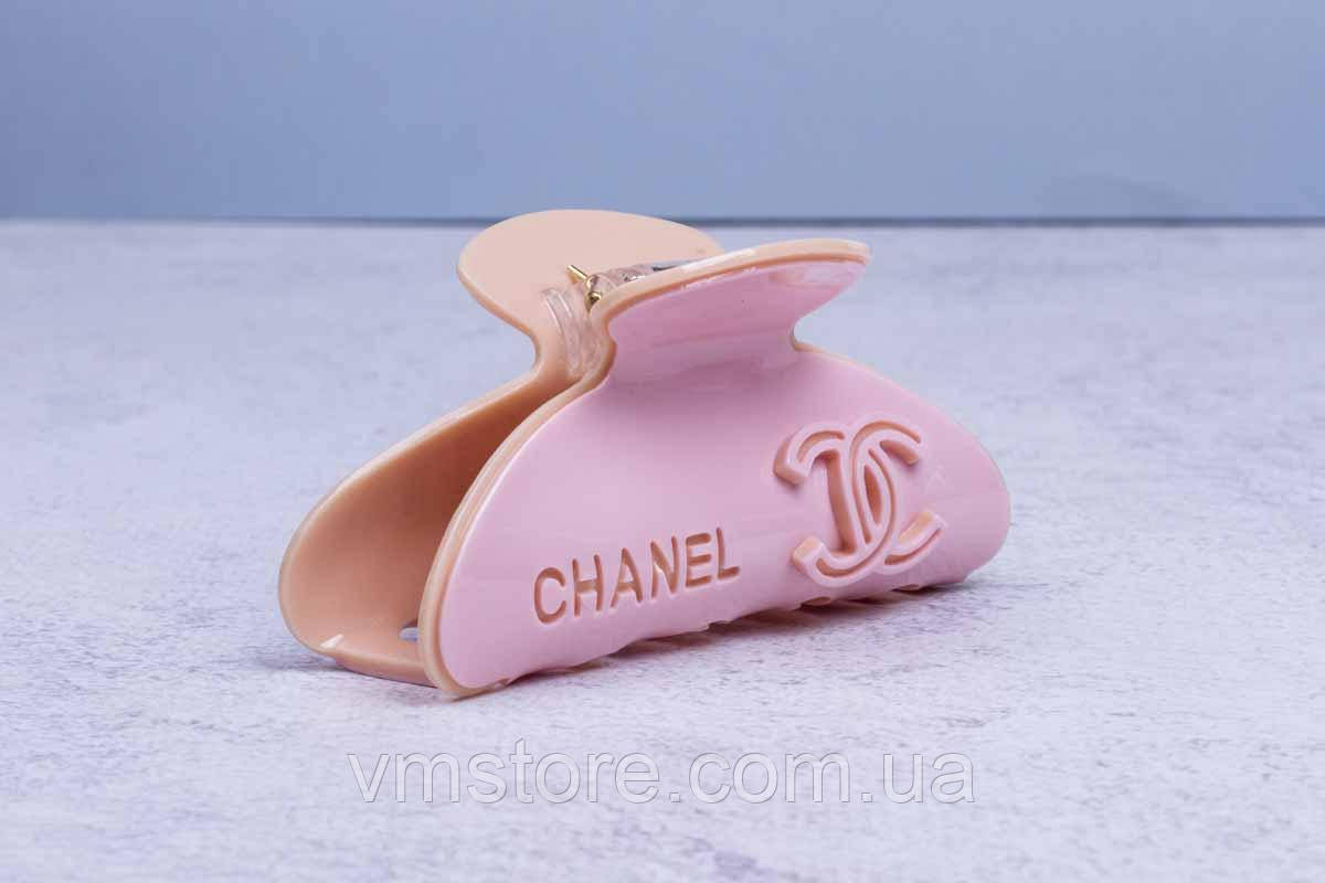 Шпилька краб, пластиковий великий краб для волосся, довжина 9 см, рожевий крабик, фото 1