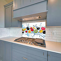 Стеклянная панель для кухни "Всплеск фруктов"