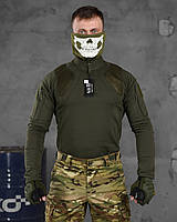 Тактическая рубашка убакс олива с демферными вставками военная боевая рубаха,армейский убакс олива зсу