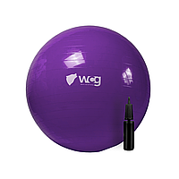 Мяч для фитнеса (фитбол) WCG 65 Anti-Burst 300кг Фиолетовый + насос