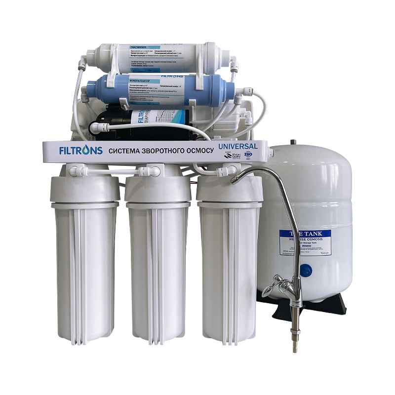 Система зворотного осмосу 6-ти ступенева з помпою Filtrons Universal (UNI-6 PUMP)