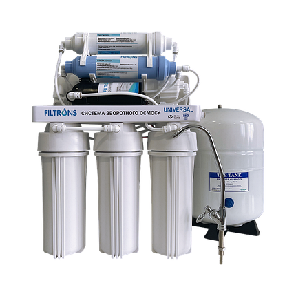Система зворотного осмосу 6-ти ступенева з помпою Filtrons Universal (UNI-6 PUMP), фото 1