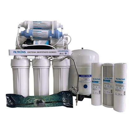 Система зворотного осмосу 6-ти ступенева з помпою Filtrons Universal (UNI-6 PUMP), фото 3