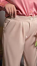 Жіночі літні широкі штани з легкої шовкової костюмки норма й батал, фото 2