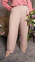 Жіночі літні широкі штани з легкої шовкової костюмки норма й батал, фото 3