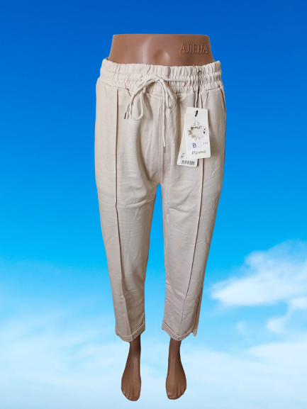 Штани брюки жіночі спортивні №В р.XL-42, р.2XL-44. Колір молочний.Від 3шт по 89грн