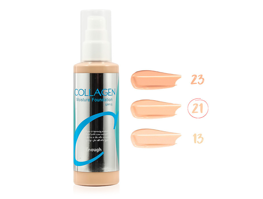 Тональный крем с увлажняющим эффектом ENOUGH COLLAGEN Moisture Foundation SPF 15 #21 100 мл - фото 3 - id-p1988429642