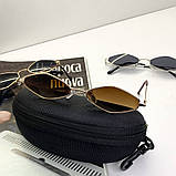 Жіночі модні сонцезахисні окуляри Elegance (002) brown, фото 3