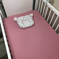 Простирадло на гумці Baby Comfort 120*60 см бязь рожеве