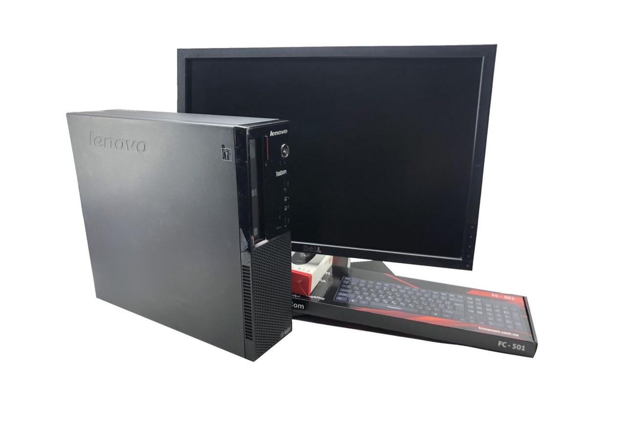 Б/в ПК+Монітор ПК Lenovo ThinkCentre E73 SFF| Core i3-4130| 4 GB RAM| 500 GB HDD| HD 4400 + Dell 22" 1680x1050