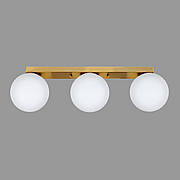 Бронзова стельова люстра з кулями (56-XPR150F-3 BRZ+WH 500)