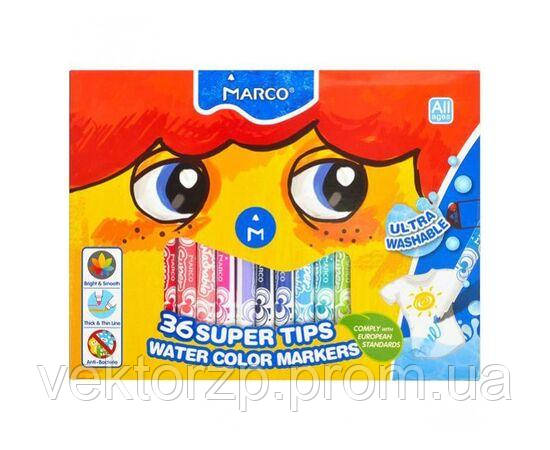 Фломастери Marco 36 кольори Super Washable 1630-36СВ