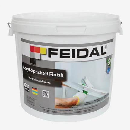 Шпаклівка фінішна інтер'єрна Acryl-Spachtel Finish Feidal 25кг, фото 1