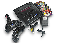 Стаціонарна ігрова приставка 16-bit SEGA MEGA DRIVE 2 (+5 картриджів) (Б/В)