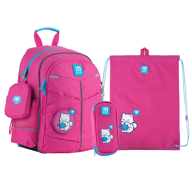 Шкільний набір Kite Education Kitten & Clew (рюкзак+пенал+сумка) SET_K24-771S-2