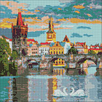 Алмазна мозаїка "Вечірня Прага" AMO7217 40х40 см Ідейка tn