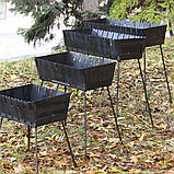 Мангал-чемодан 3 мм на 10 шампурів, розкладний, жаровня гриль. Мангал зі сталі для пікніка, фото 10