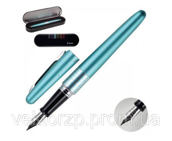 Ручка перова подарункова Pilot FD-MR3-M-DT-E світло-блакитний металік кружечки