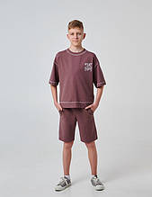 Комплект футболка+шорти для хлопчика 152 Smil 117385 коричневий