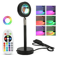 Sunset Lamp RGB c пультом управления на 16 цветов лампа закат