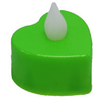 Декоративна свічка "Серце" CX-19 LED, 3см (Зелений) tn