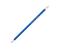 Карандаш Buromax графитовый HB пластиковый. синий с ластиком туба BM.8514