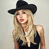 Перука пшенична блондинка жіноча середньої довжини термо, фото 7