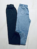 Літні джогери на резинці великі розміри 46-52 різні кольори блакитні, фото 4