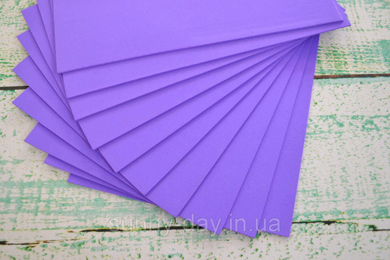 Фоаміран лист 2мм (20х30см), колір  - фіолетовий