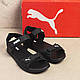 Чоловічі шкіряні сандалі NS White , Чоловічі сандалі / шльопанці босоніжки Пума чорні. Чоловіче літнє взуття, фото 7