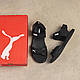Чоловічі шкіряні сандалі NS White , Чоловічі сандалі / шльопанці босоніжки Пума чорні. Чоловіче літнє взуття, фото 8