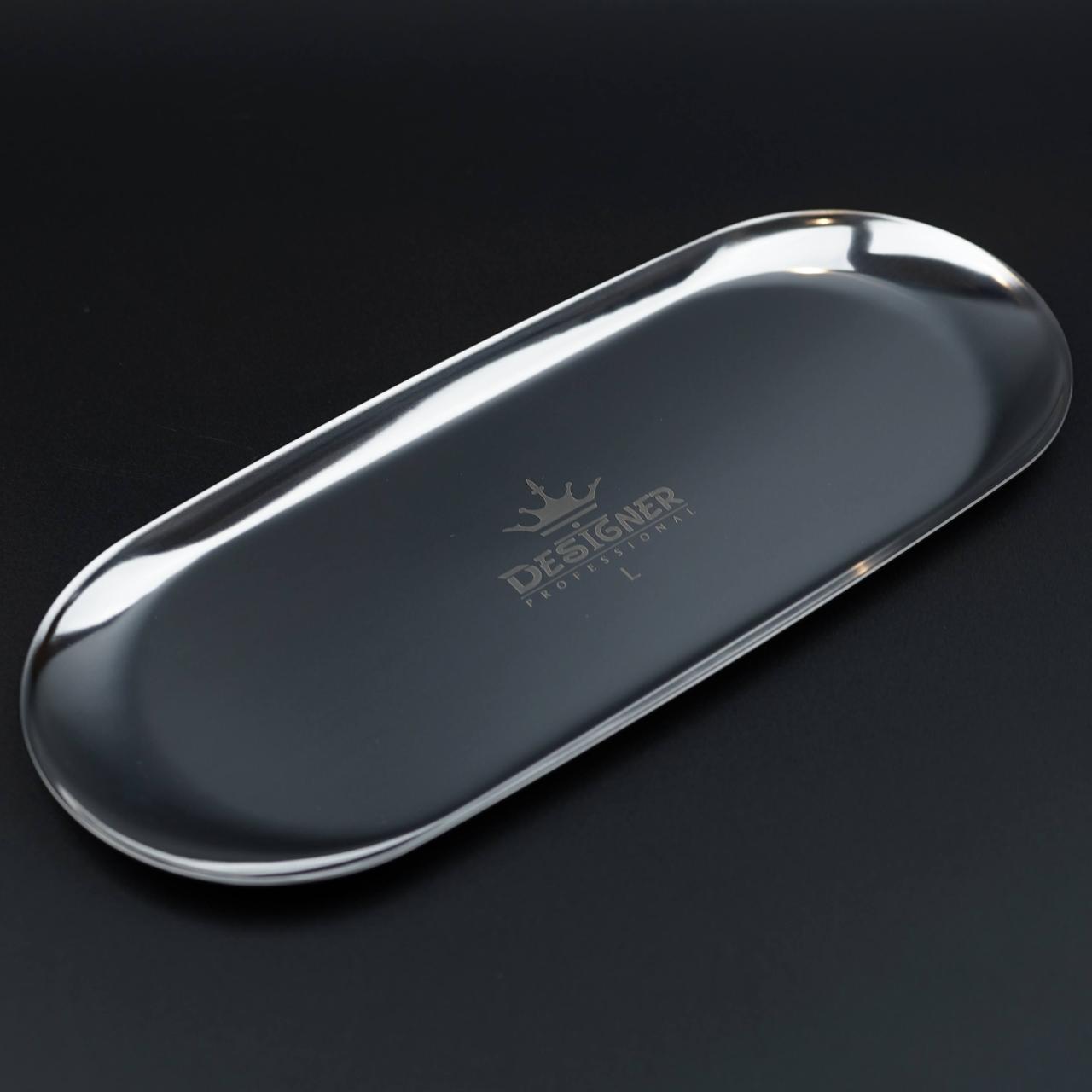 Металевий лоток (30х12,4см) для зберігання інструментів, аксесуарів, декору Дизайнер - L Silver, фото 1