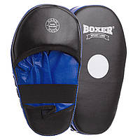 Лапа Прямая удлиненная для бокса и единоборств BOXER 2006-01 цвет черный-синий sm
