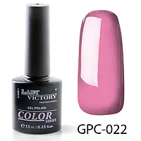 Гель-лак для нігтів Lady Victory кольоровий GPC-022, 7.3мл. Ніжний розовий