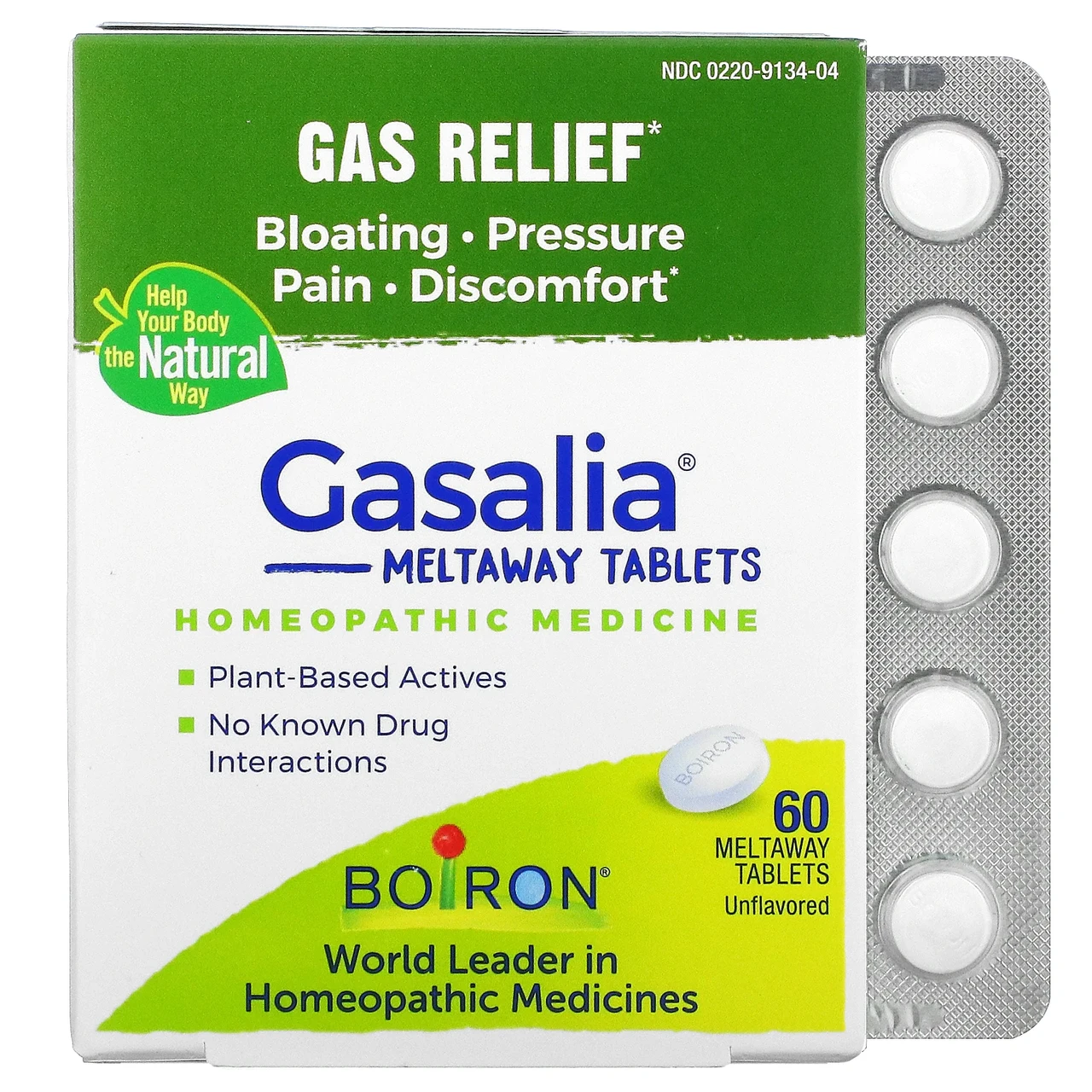 Boiron, Gasalia, засіб для усунення газів, без ароматизаторів, 60 таблеток Meltaway Київ, Київ