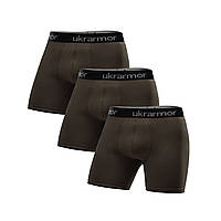 Комплект чоловічих трусів Soldier's Boxer (3 шт). Матеріал Charged Cotton. Олива. Розмір S