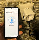 Розумна розетка Wi-Fi SMART Socket з монітором потужності (Smart Life, Tuyasmart), фото 6