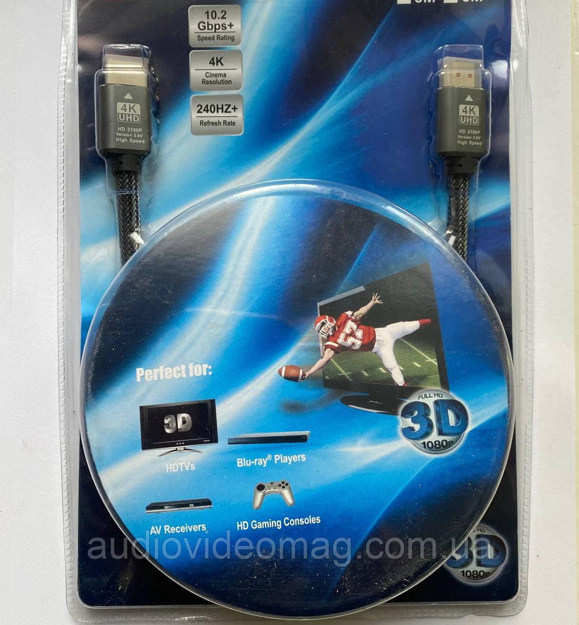 Кабель HDMI-HDMI VER 2.0 підтримка UHD 4K, довжина 1 метр, фото 1
