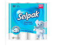 Туалетний папір Selpak Pro Comfort білий. 32 шт 2-х слойная