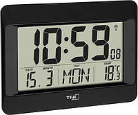 Цифровые настенные часы TFA Dostmann радиоуправляемые часы с температурой