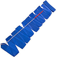 Лента для художественной гимнастики с палочкой C-7152 цвет синий sm