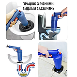 Вантуз для унітазу, Вантуз пневматичний, Вантуз сантехнічний, Вантуз для туалету ZEPMA TOILET GUN (2084), фото 6