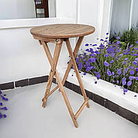 Розкладний стіл з ясеня високий дерев'яний для вуличних кав'ярень та барів 95*50 кипаріс